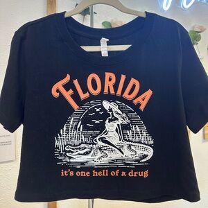 Graphic Taylor swift inspired cropped tee